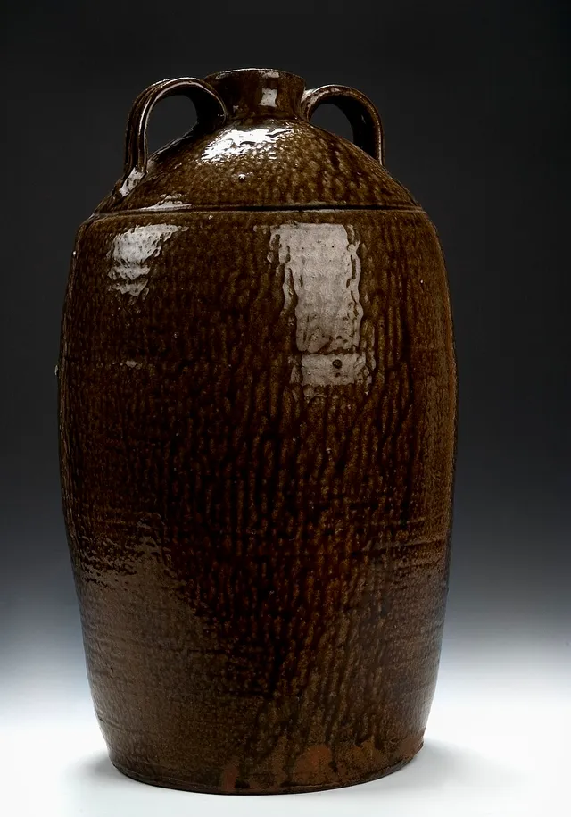 Stoneware whiskey jug