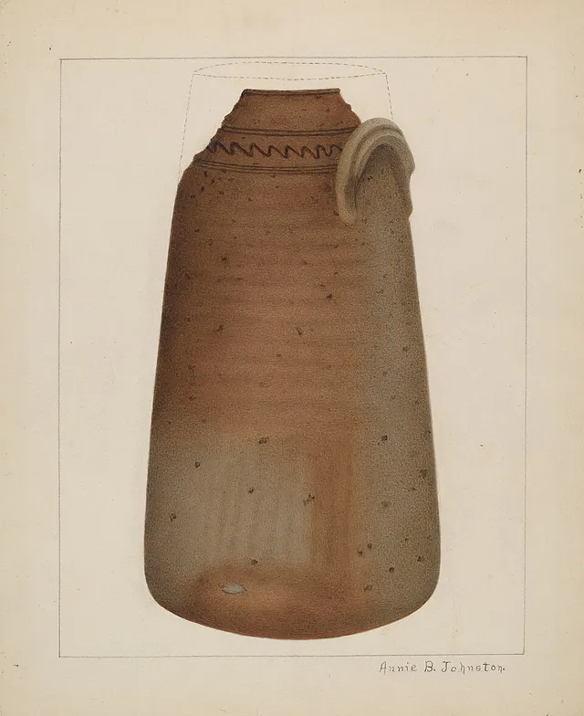 Stoneware butter churn